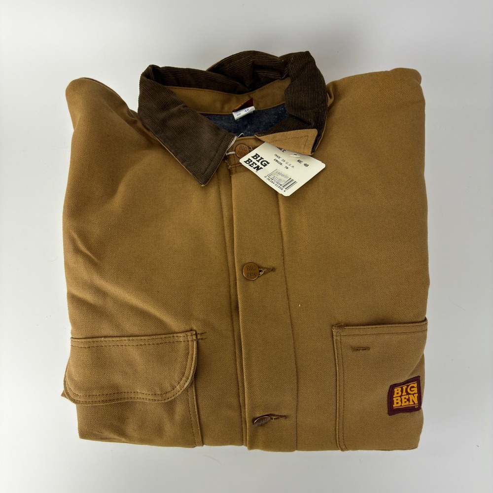 Big Ben Vintage Chore Coat Blanket Lined Brown Mens 48 XL NWT NOS USA 5C50BLC